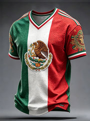 Men's Mexico Art Football Lover Printed T-shirt