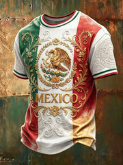 Men's Mexico Football Match Fan Art Graphic T-Shirt