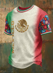 Men's Mexico Football Match Fan Art Graphic T-Shirt