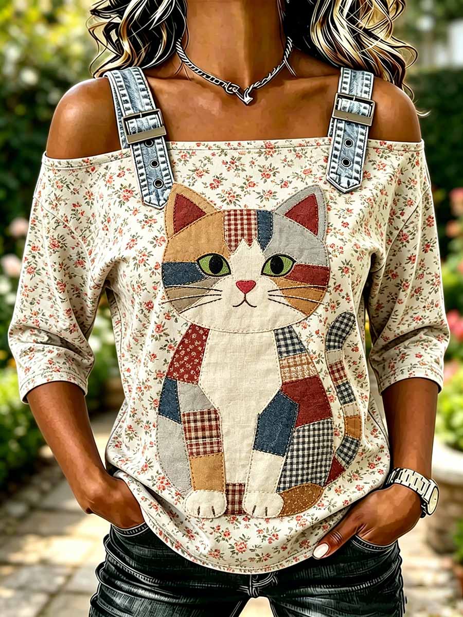 Women's Fashion Animal Art Pattern Print T-Shirt