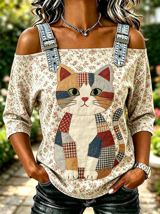 Women's Fashion Animal Art Pattern Print T-Shirt