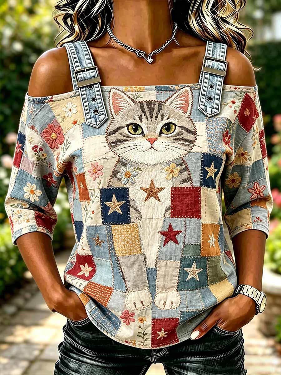Women's Fashion Animal Art Pattern Print T-Shirt