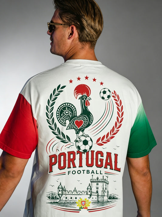 Men's Portugal Football Match Cheering Art Print Short-Sleeve T-Shirt