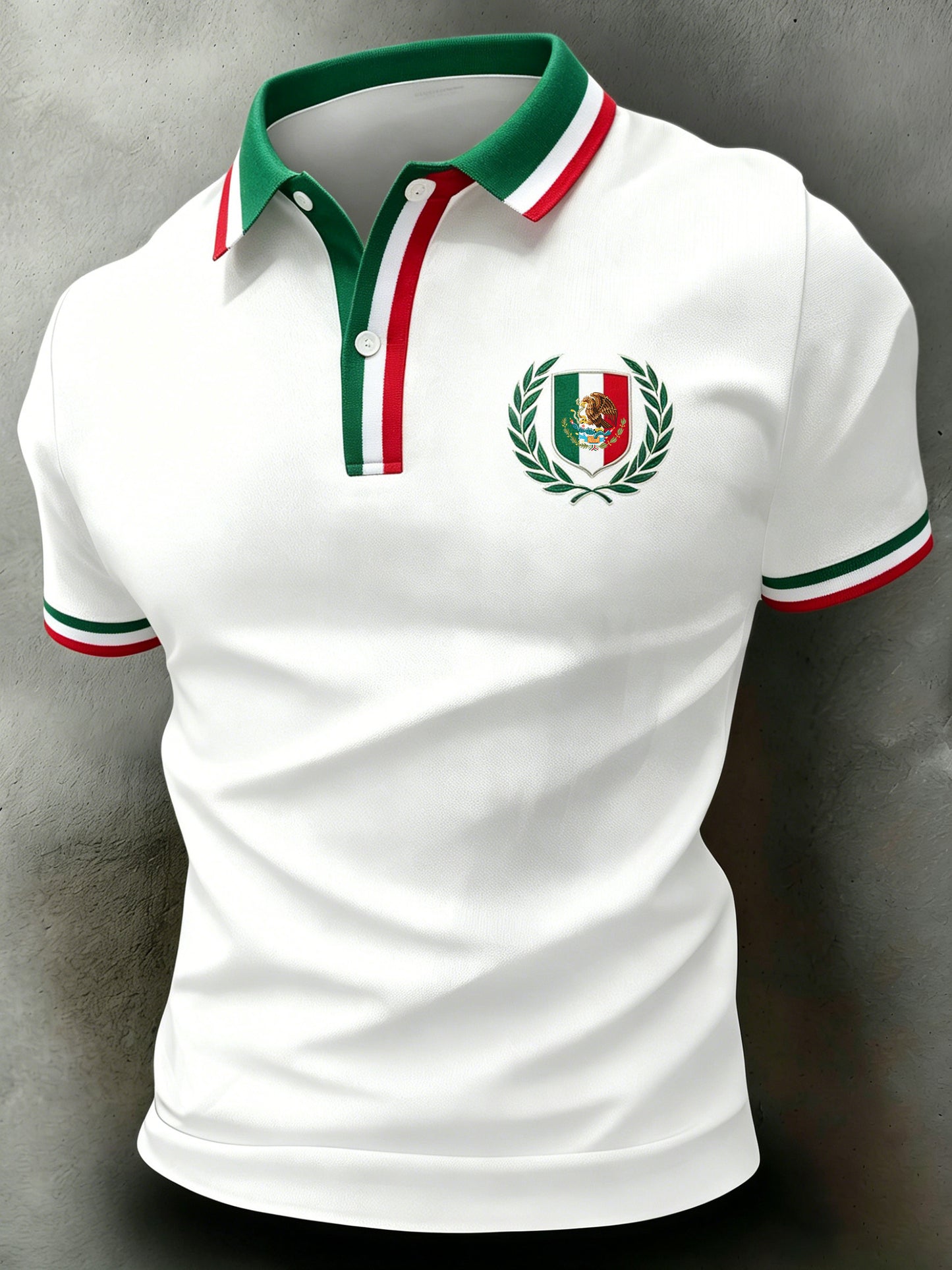 Men's Polo Shirt With Mexican Aztec-Inspired Art Print