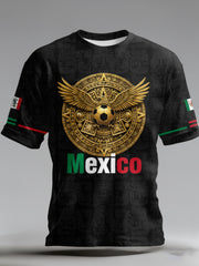 Men's T-Shirt With Mexican Aztec-Inspired Art Print
