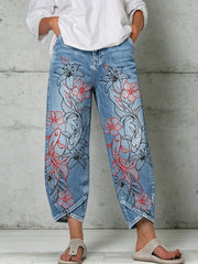 Women's Animal Art Print Trousers