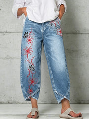 Women's Animal Art Print Trousers