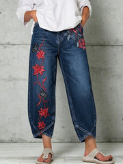 Women's Animal Art Print Trousers