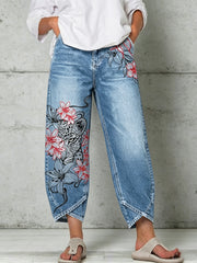Women's Animal Art Print Trousers