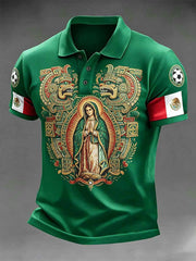 Men's Mexican Print Casual Polo Shirt