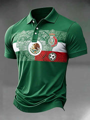 Men's Mexican Print Casual Polo Shirt