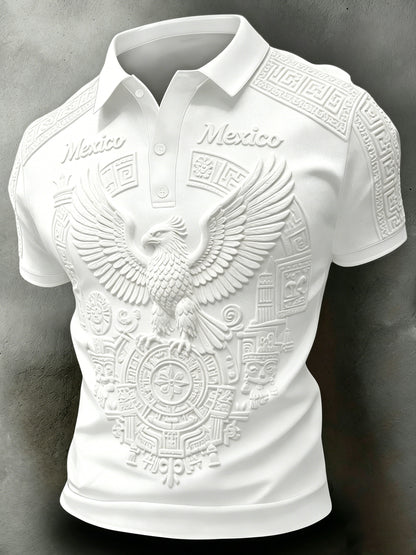 Men's Mexican Football Match Cheering Art Print Polo Shirt