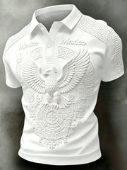 Men's Mexican Football Match Cheering Art Print Polo Shirt