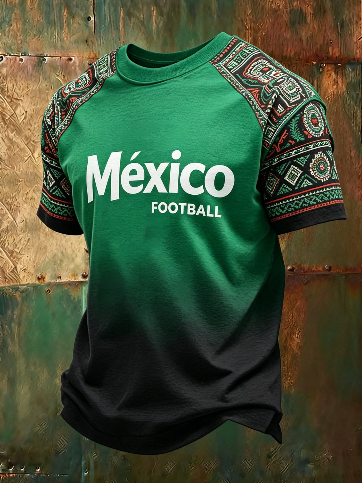 Men's Mexican Football Match Cheering Art Print T-Shirt