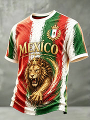 Men's Mexican Football Match Cheering Art Print T-Shirt