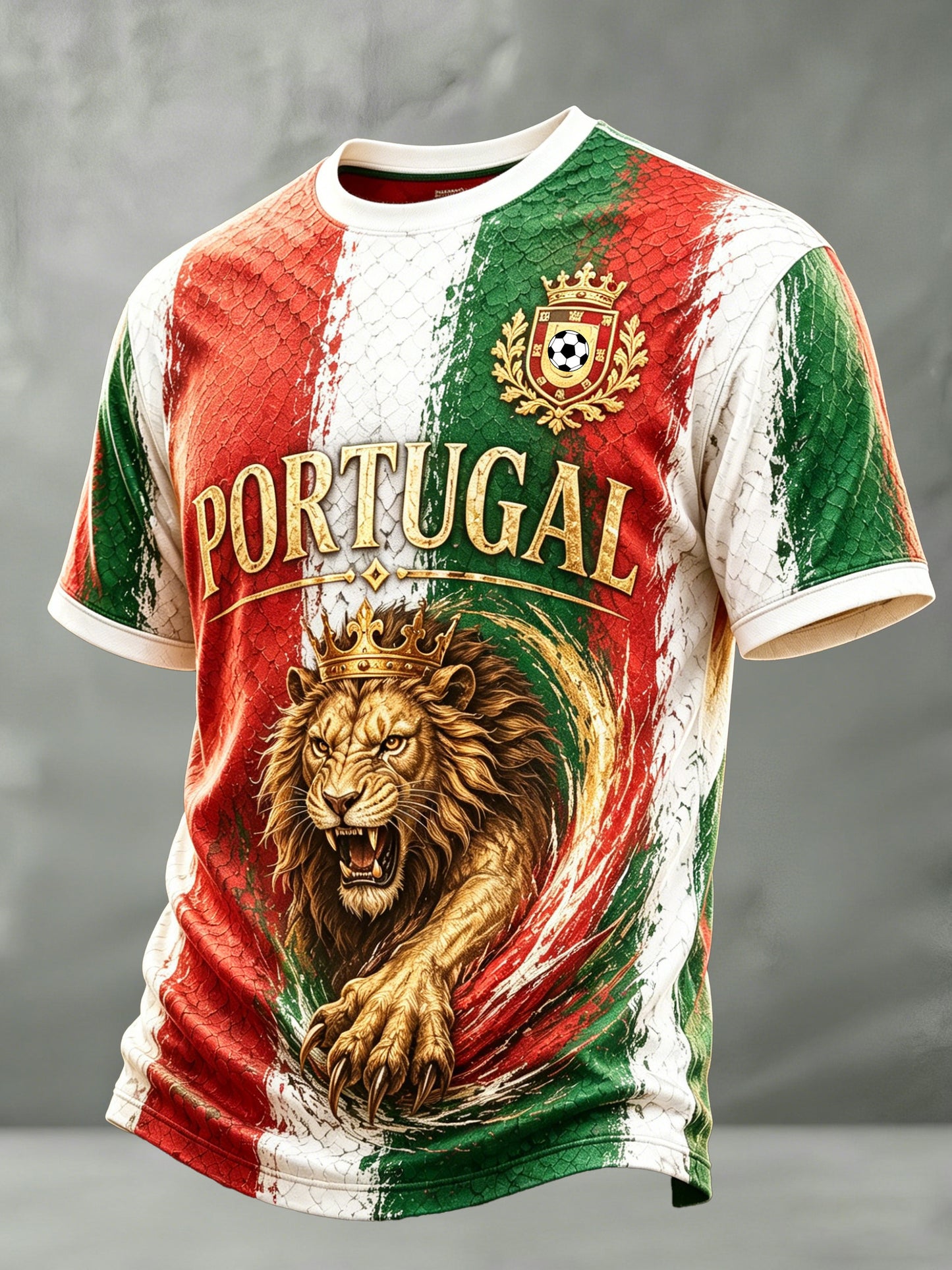 Men's Portugal Football Fan Art Print T-Shirt