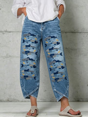 Women's Animal Art Print Trousers