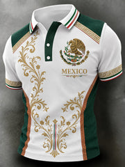 Men's Mexican Aztec Totem Art Print Polo
