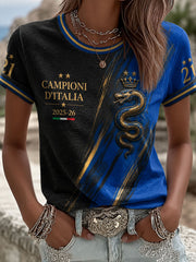 Women's2025-26 Campioni D'Italia  Short-sleeved T-shirt