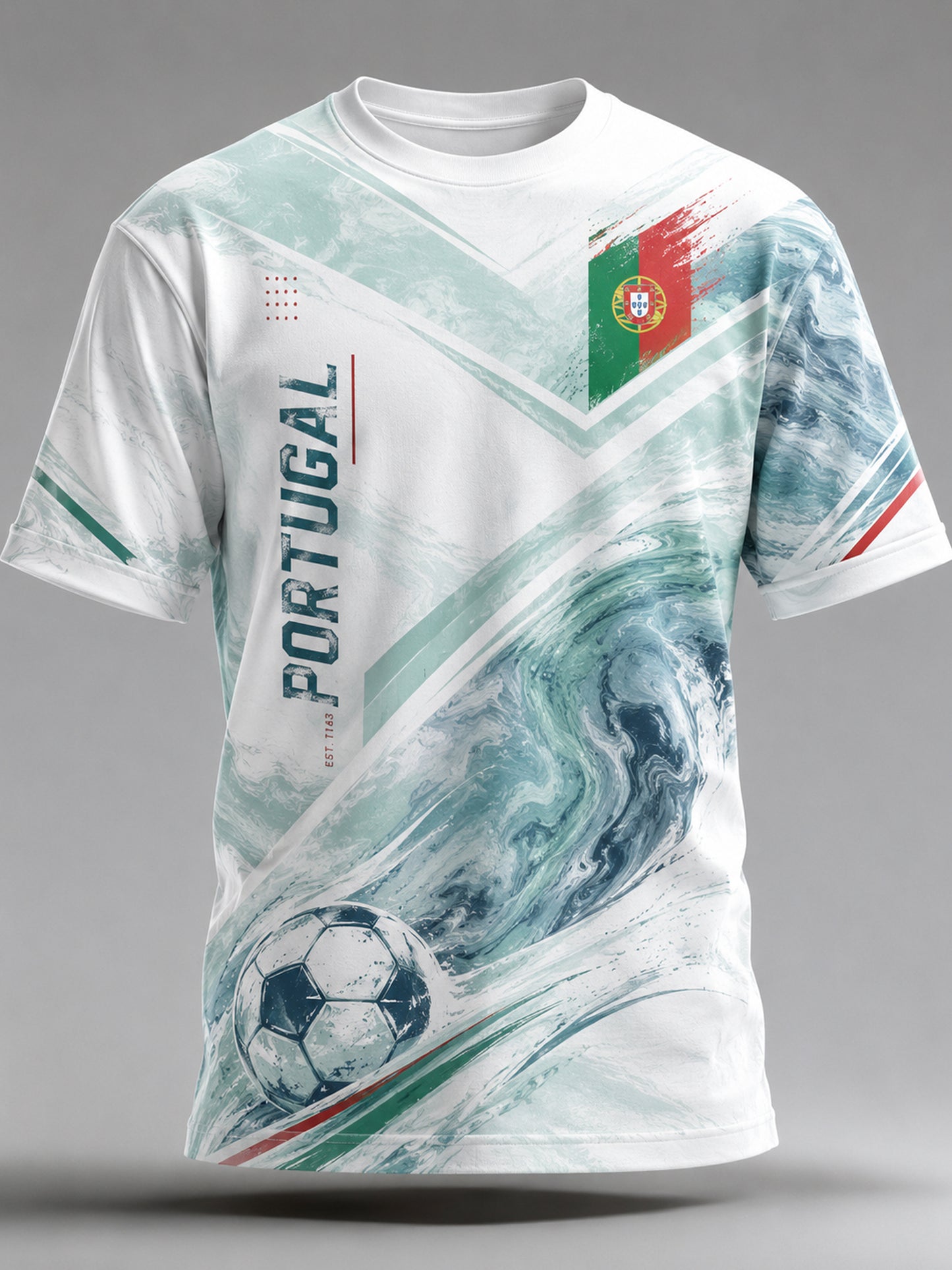 Men's Portugal Football Match Cheer Art Print T-Shirt