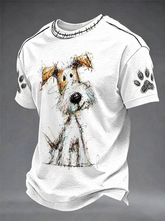 Graffiti Dog Fun Casual Unisex T-shirt