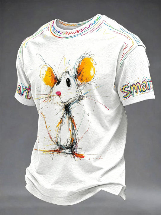 Graffiti Mouse Fun Casual Unisex T-shirt