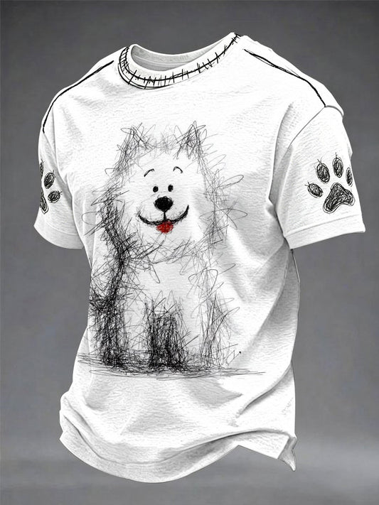 dog graffiti fun casual unisex T-shirt