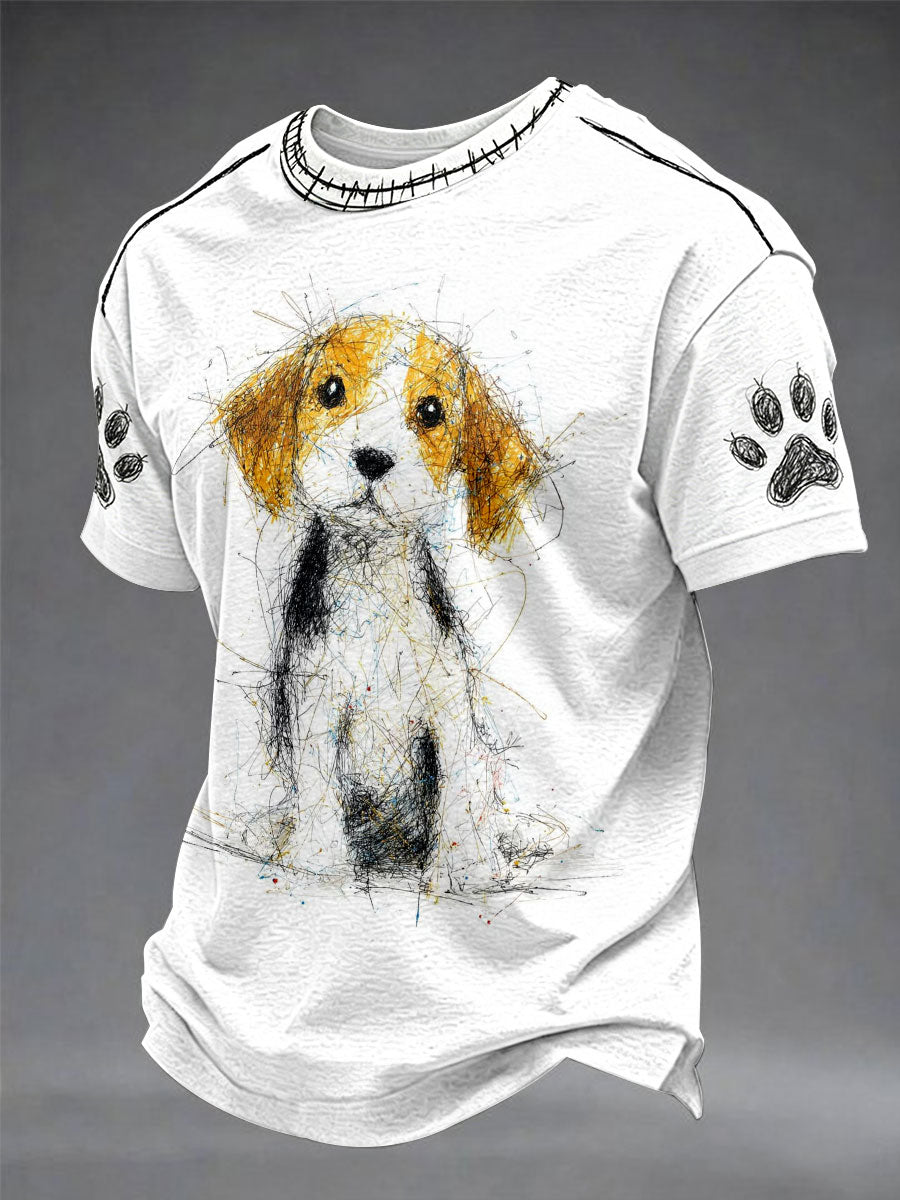 Graffiti Dog Fun Casual Unisex T-shirt