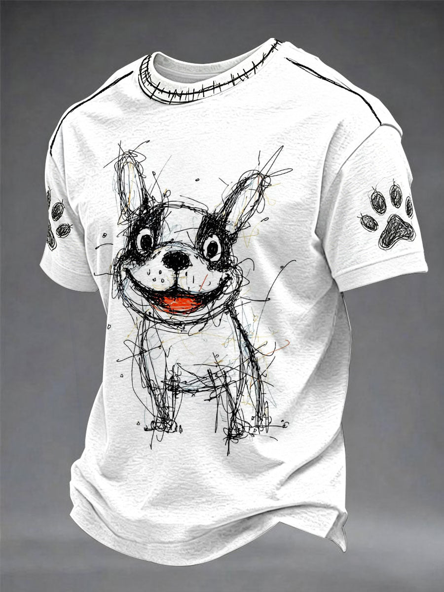Graffiti Dog Fun Casual Unisex T-shirt
