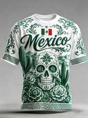 Men's Mexican Football Match Art Print T-Shirt