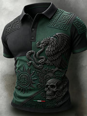 Men's Mexican Football Match Art Print Polo