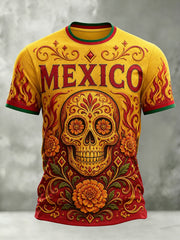 Men's Mexico Football Match Cheering Art Print T-Shirt