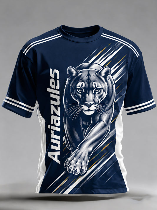 Men's Mexican Pumas Soccer Fan Art Print T-Shirt