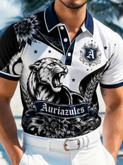Men's Mexico Pumas Soccer Fan Art Print Polo