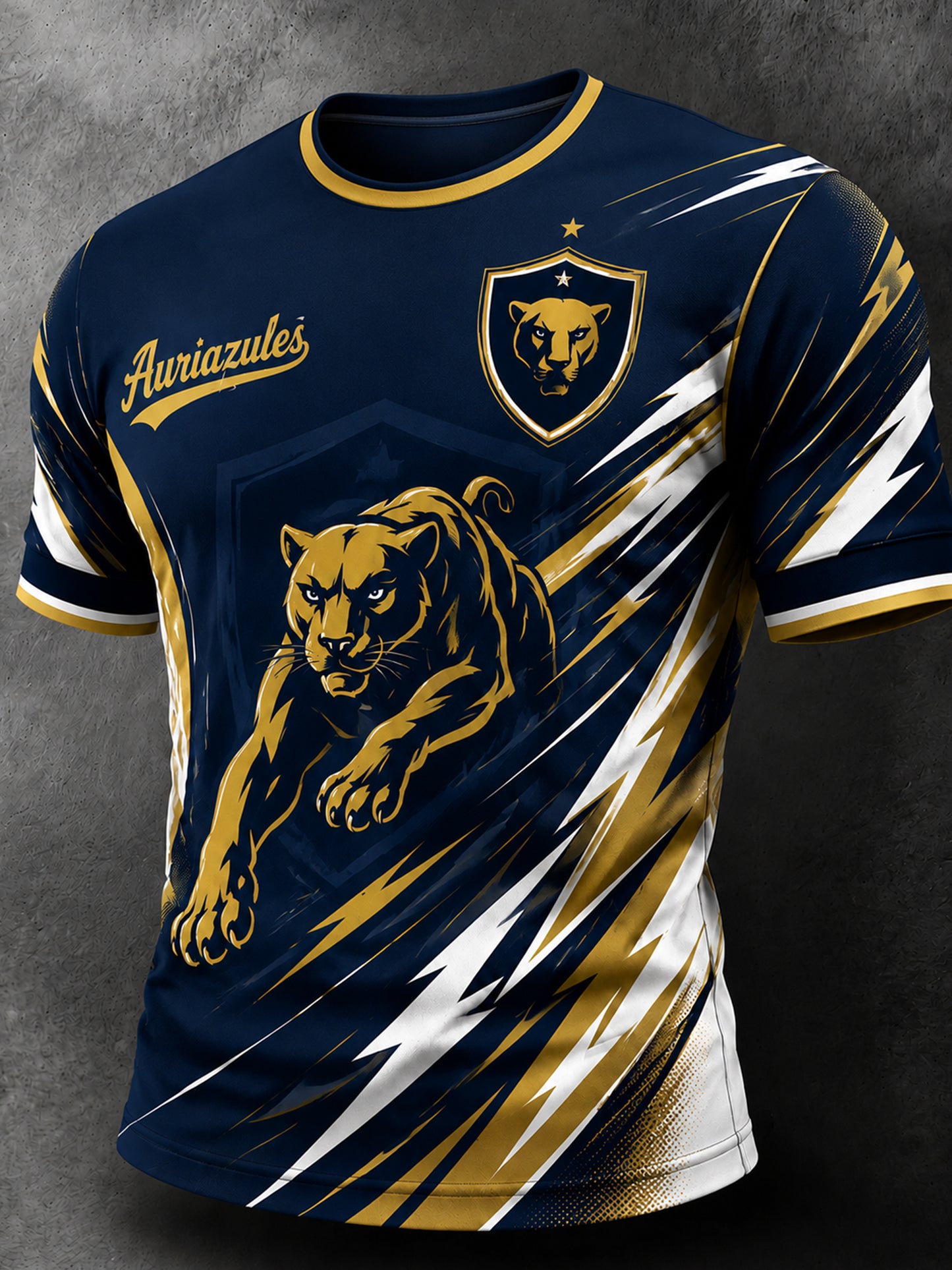 Men's Mexican Pumas Soccer Fan Art Print T-Shirt