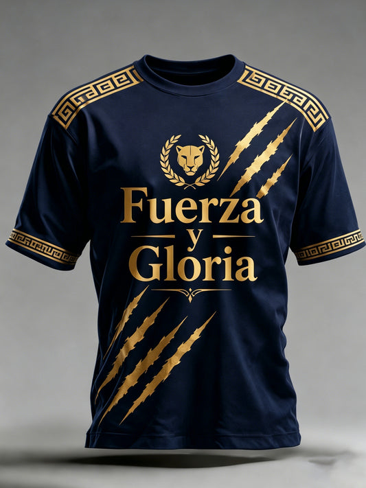 Men's Mexican Pumas Soccer Fan Art Print T-Shirt