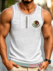 Men's Mexican Football Match Aztec Totem Art Print Top