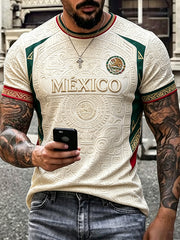 Men's Mexico Football Lover Printed T-shirt