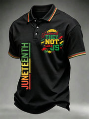 Men's Juneteenth They Not Like Us Since 1865 Print Casual Polo