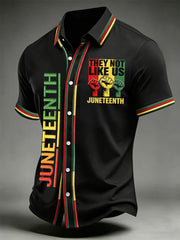 Men's Juneteenth They Not Like Us Since 1865 Print Casual Shirt