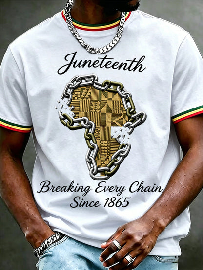 Men's Juneteenth Breaking Every Chain Since 1865 Print Tee