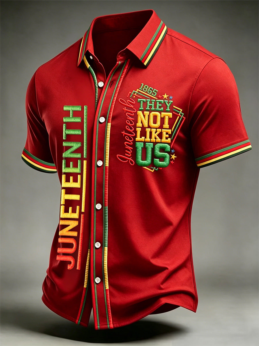 Men's Juneteenth They Not Like Us Since 1865 Print Casual Shirt