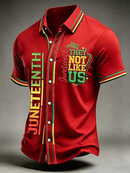 Men's Juneteenth They Not Like Us Since 1865 Print Casual Shirt