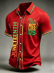 Men's Juneteenth They Not Like Us Since 1865 Print Casual Shirt