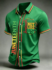 Men's Juneteenth They Not Like Us Since 1865 Print Casual Shirt