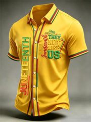 Men's Juneteenth They Not Like Us Since 1865 Print Casual Shirt
