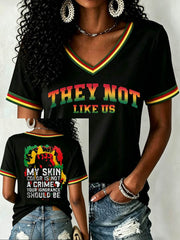 Women's Men's Juneteenth They Not Like Us Since 1865 Print T-shirt
