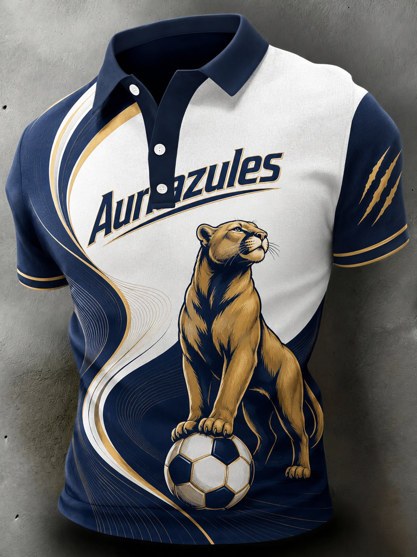 Men's Club Universidad Nacional (Pumas) Artistic Print Polo