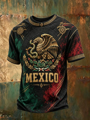 Men's Mexico Football Match Cheering Art Print T-Shirt