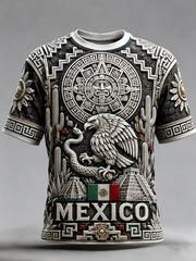 Men's Mexico Football Match Cheering Art Print T-Shirt
